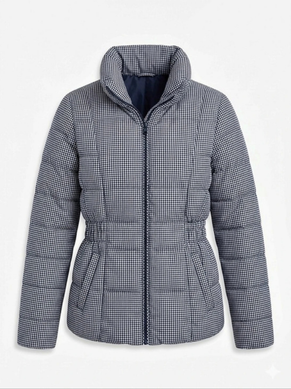 541 Simply Styled by Sears Checked Puffer Jacket Coat - Size M